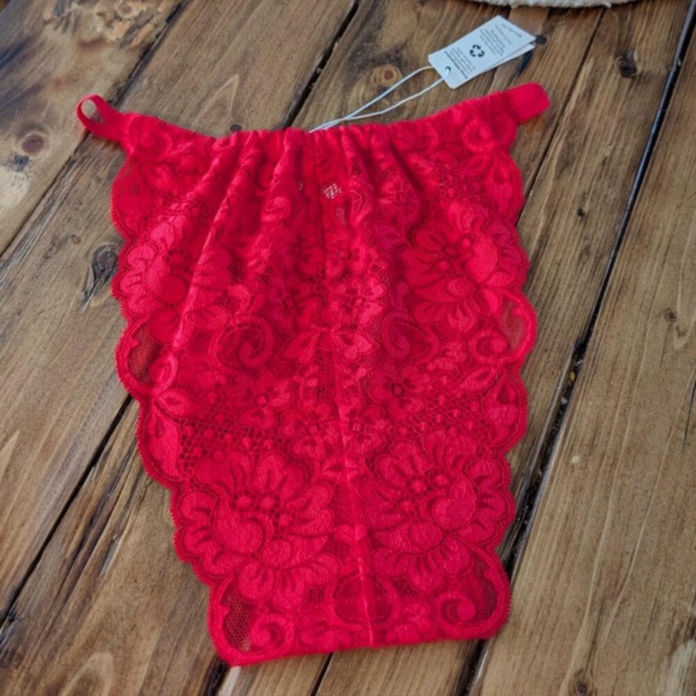 Free People X We Are Hah- Chase Me Panty Siren Red - Picture 3 of 3
